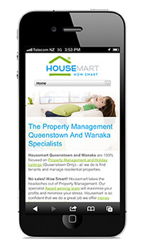 housemart mobile website on smartphone